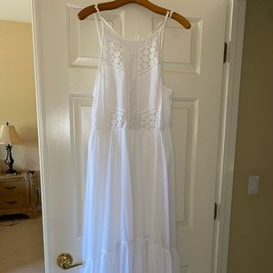 BEBE White High Low Dress NWT Large